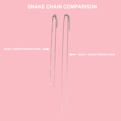 Necklace - Silver Plated Snake Chain 67cm (Long)