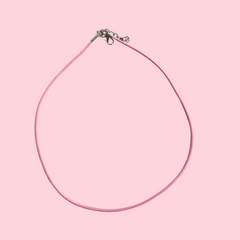 Necklace - Pink Waxed Cord