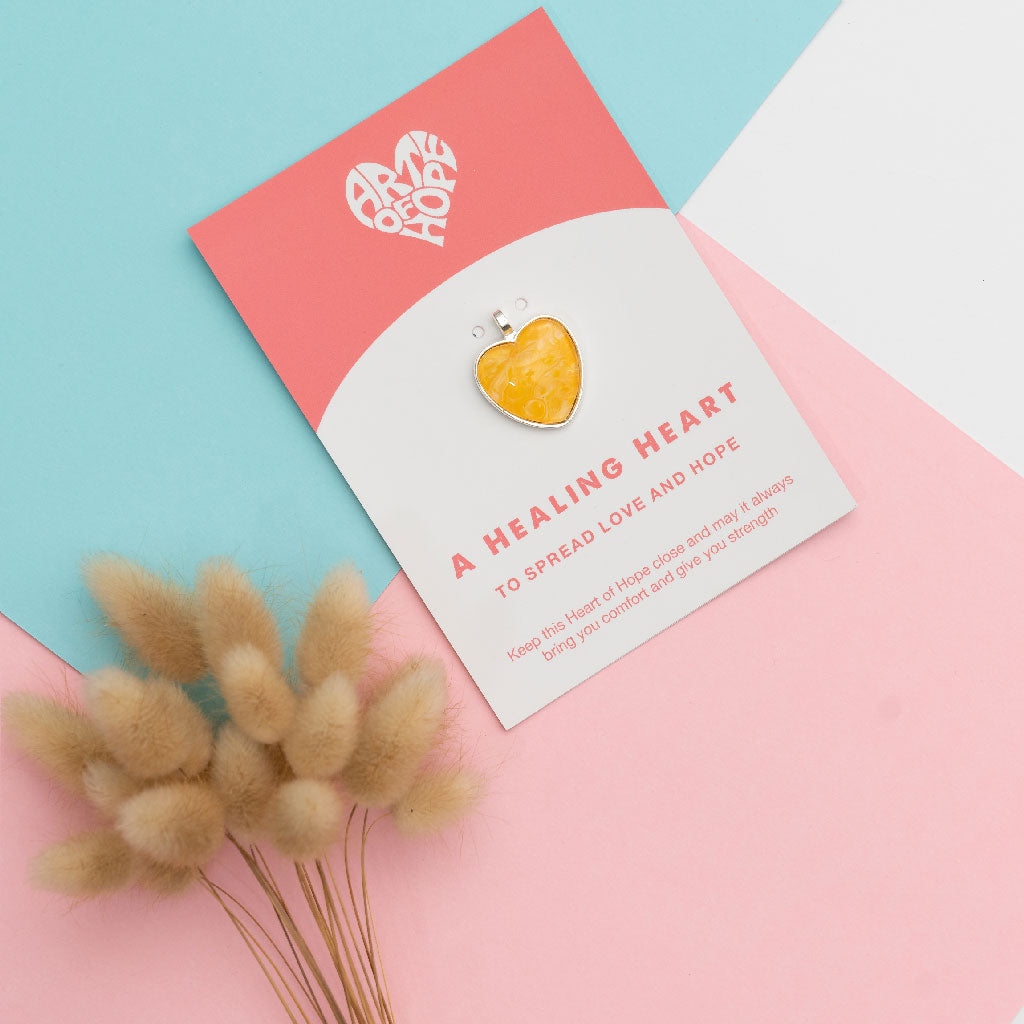 Yellow Healing Heart Pendant