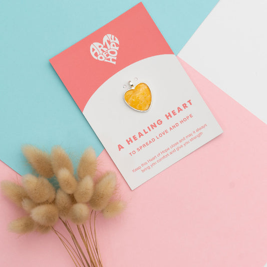 Yellow Healing Heart Pendant
