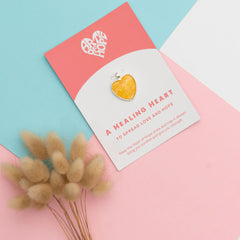 Yellow Healing Heart Pendant