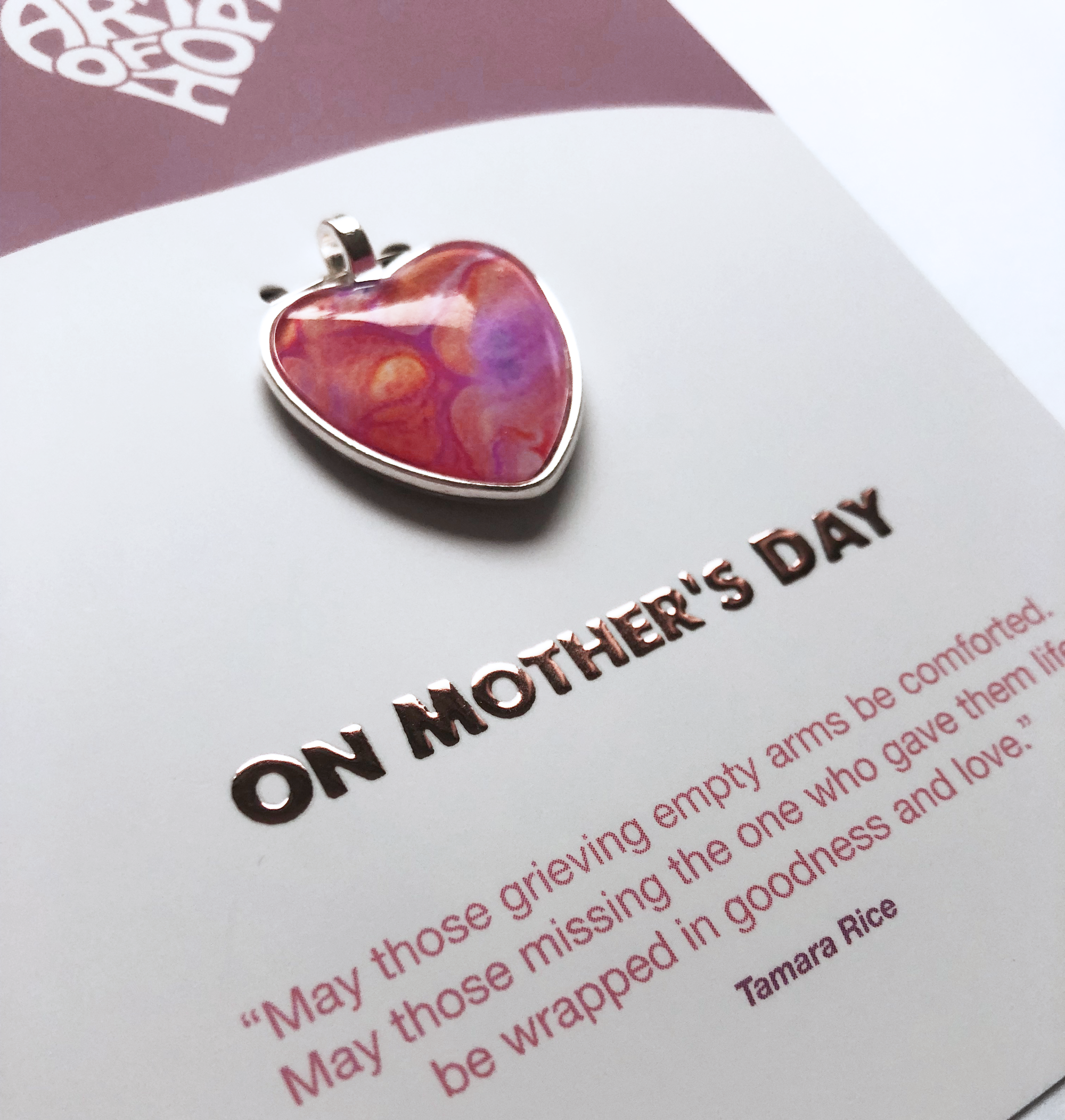 LIMITED EDITION GRIEVING MOTHER'S DAY - A HEART IN VARIEGATED COLOURS