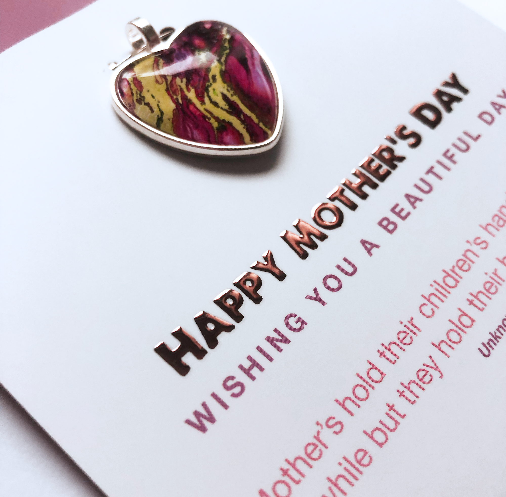 LIMITED EDITION HAPPY MOTHER'S DAY  - A HEART IN VARIEGATED COLOURS