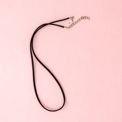 Necklace - Black Faux Suede Cord