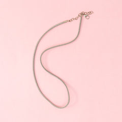 Necklace - Grey Faux Suede Cord