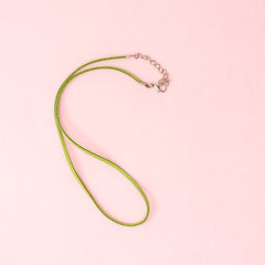 Necklace - Green Faux Suede Cord