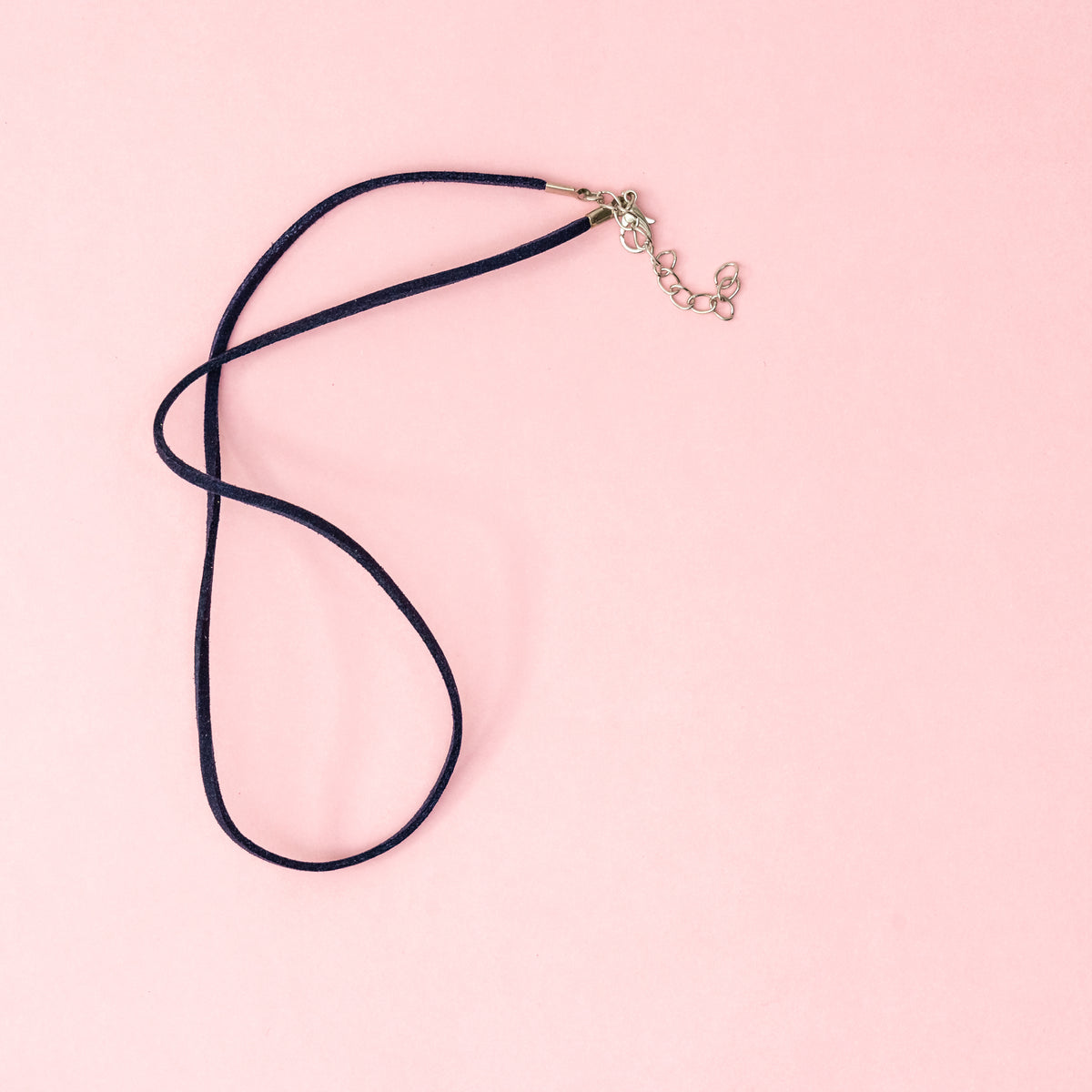 Necklace - Navy Blue Faux Suede Cord