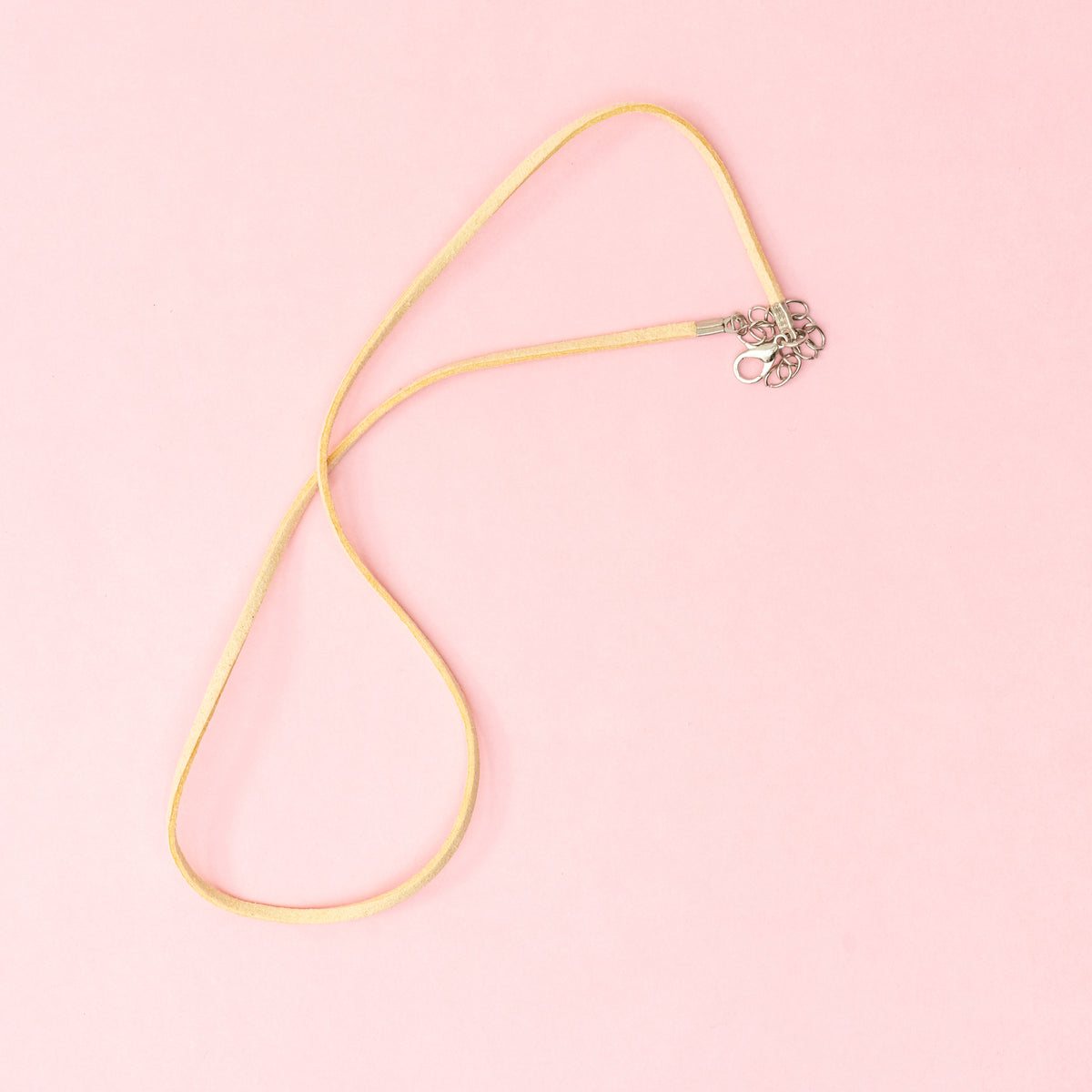 Necklace - Wheat/Light Yellow Faux Suede Cord