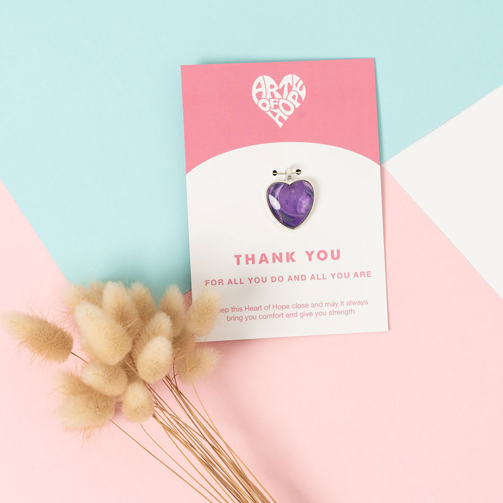 Purple Thank You Pendant