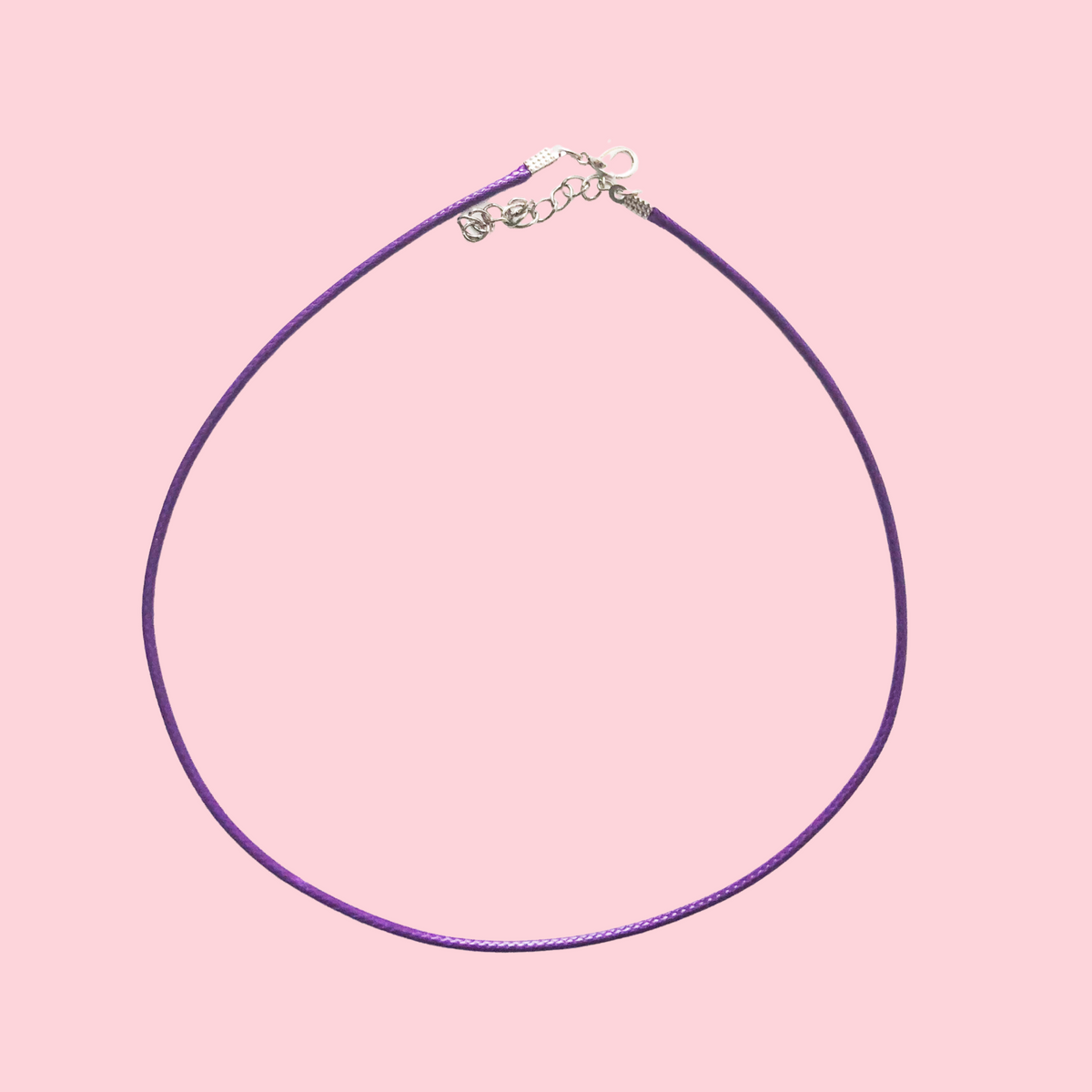 Necklace - Purple Waxed Cord