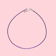 Necklace - Purple Waxed Cord