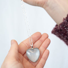 Silver Thank You Heart Pendant