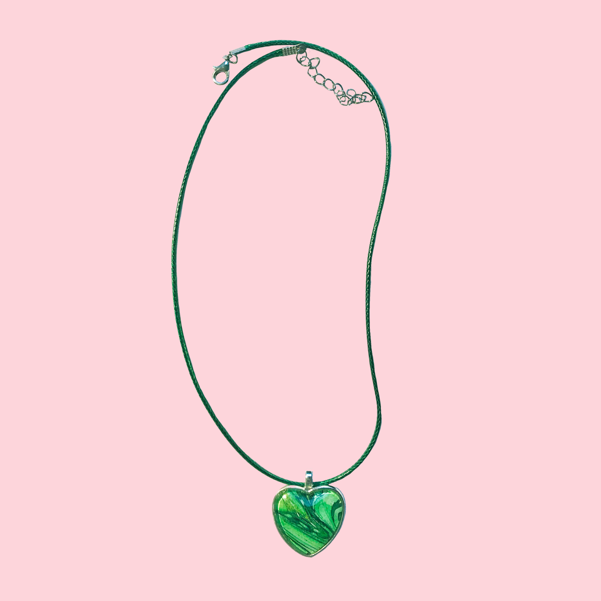 Necklace - Emerald Green Waxed Cord